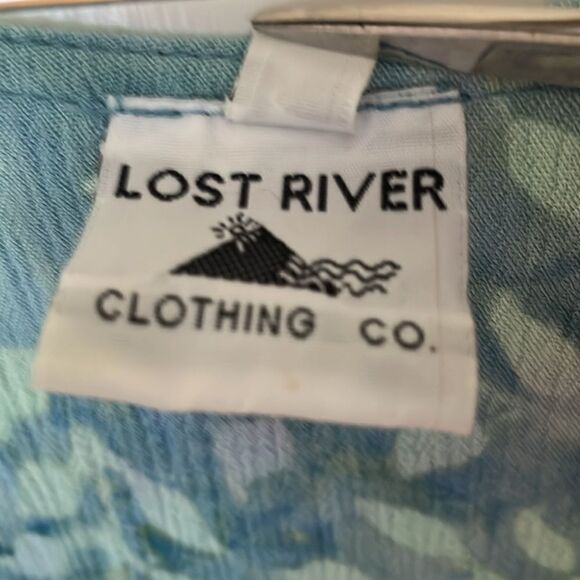 Lost River clothing company sleeveless blue green top/tank - Picture 3 of 7